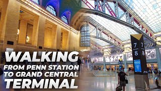 Walking NYC  Penn Station to Times Square amp Grand Central Terminal July 2021 [upl. by Gnilsia]