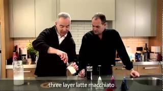 aerolatte  milk frother makes three layer caffè latte macchiato [upl. by Leksehcey40]