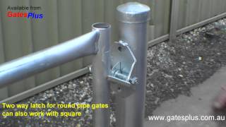 Gate Latch 2 way for round pipe and square [upl. by Aicirtac]