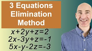 Solving Systems of 3 Equations Elimination [upl. by Armallas612]