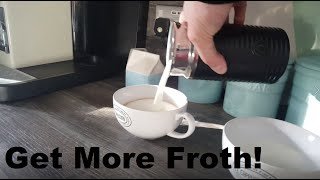 How to Get More Froth from Your Nespresso Coffee Aeroccino  Nespresso tips and help [upl. by Yankee166]