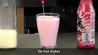 How to make a fat free milkshake using an aerolatte milk frother [upl. by Halilak]